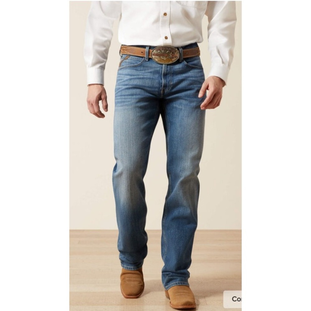 Ariat M2 Relaxed Stretch Boot Cut Jeans Mens 34X30 Medium Wash Legacy